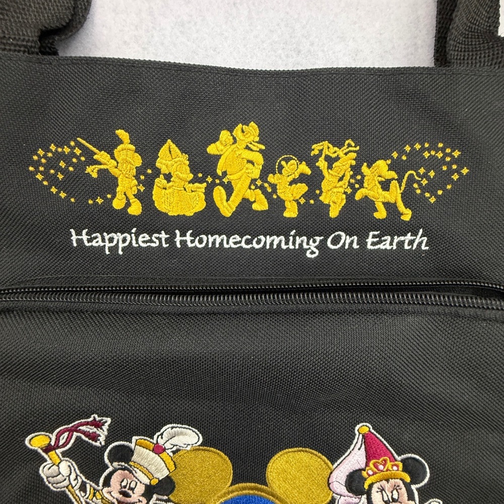 Disneyland Resort 50th Anniversary Canvas Tote Bag Black Vintage Park Bag Mickey - Picture 6 of 14